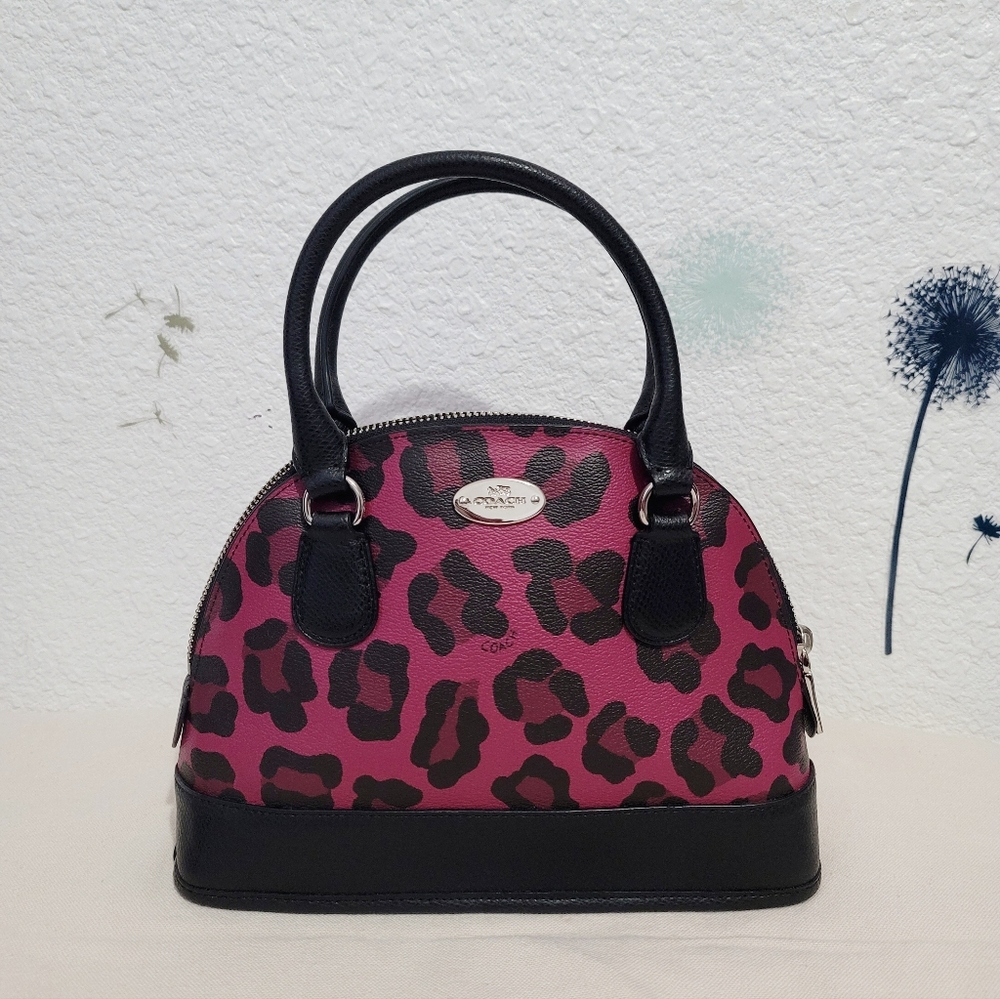 Coach leopard print purse